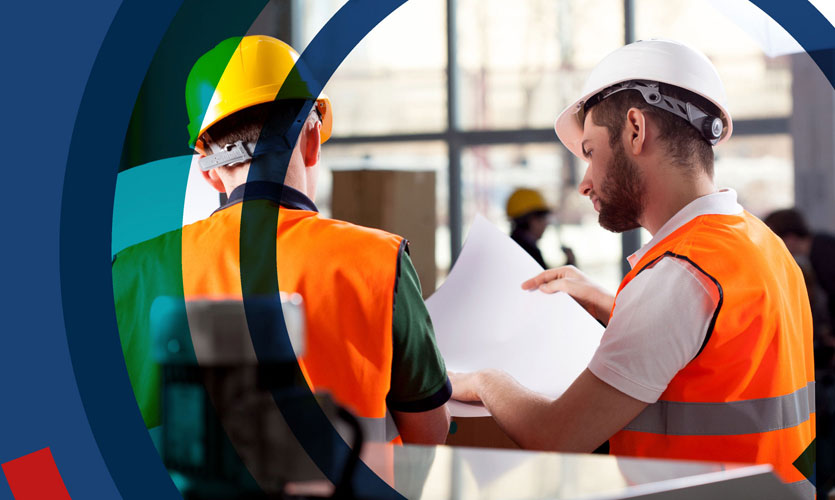 Builders working on plans in Liverpool